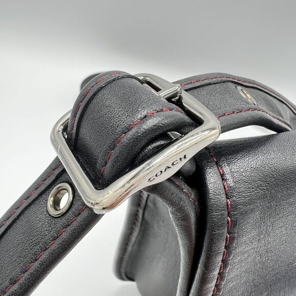 Coach Saddle 18 Mini Crossbody Shoulder Bag Black Glovetanned Leather No 57731 - Picture 9 of 15